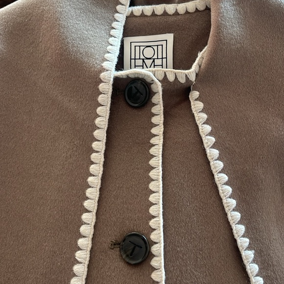 Toteme Scarf Jacket Green Wool Blend - Picture 4 of 6